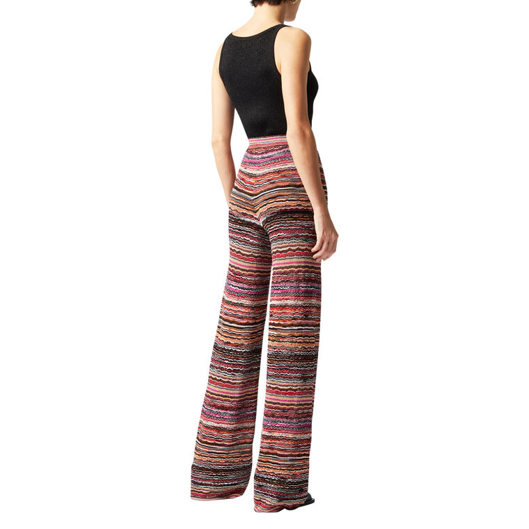Pull On Straight Pant With Wave Pattern image number null