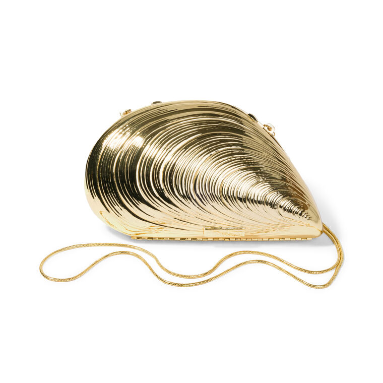Bridget Metal Oyster Clutch image number null