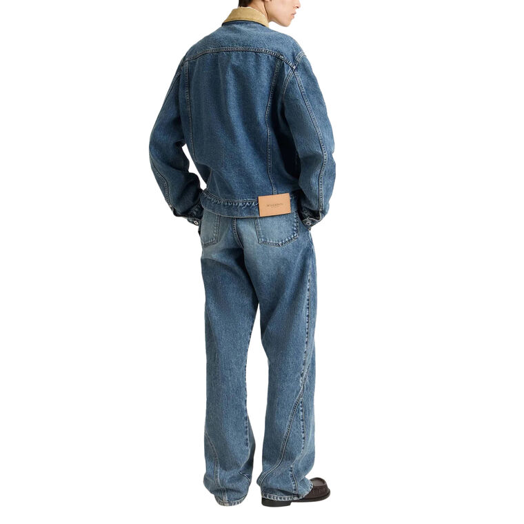 Corduroy Collar Denim Jacket image number null