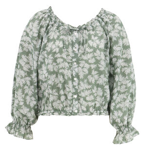 Williamsen Long Sleeve Floral Button-Down Blouse