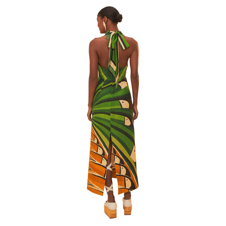 Toucan Tree Sleeveless Maxi Dress image number null