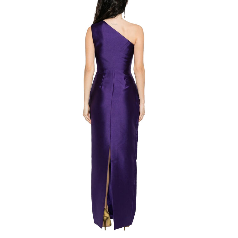 Kira One-Shoulder Draped Bodice Maxi Dress image number null