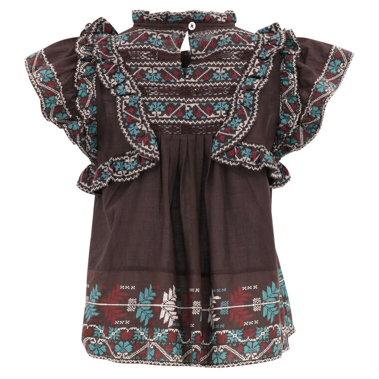 Ellabeth Flutter Sleeve Top image number null