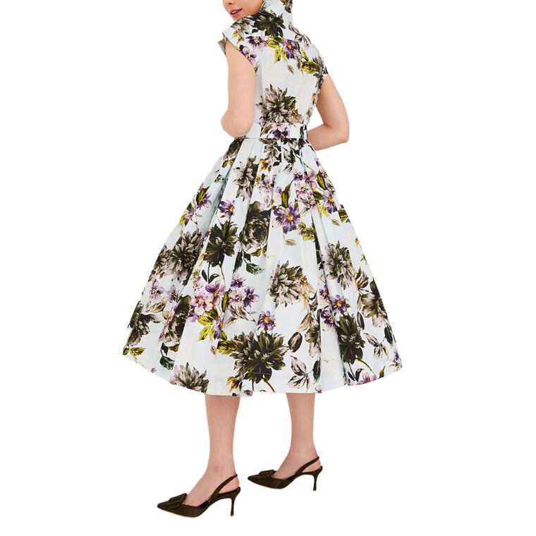 Octavia Short Sleeve Belted Midi Dress image number null