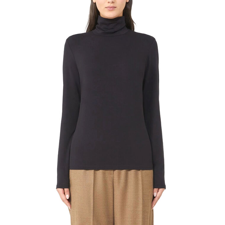 Stretch Viscose Long Sleeve Turtleneck image number null