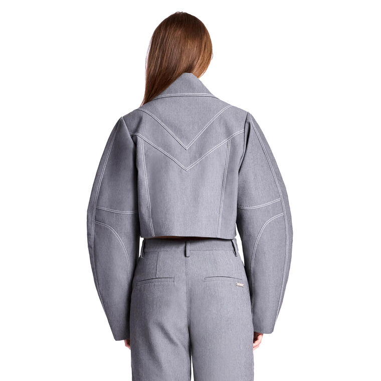 Specialty Paneled Denim Jacket image number null