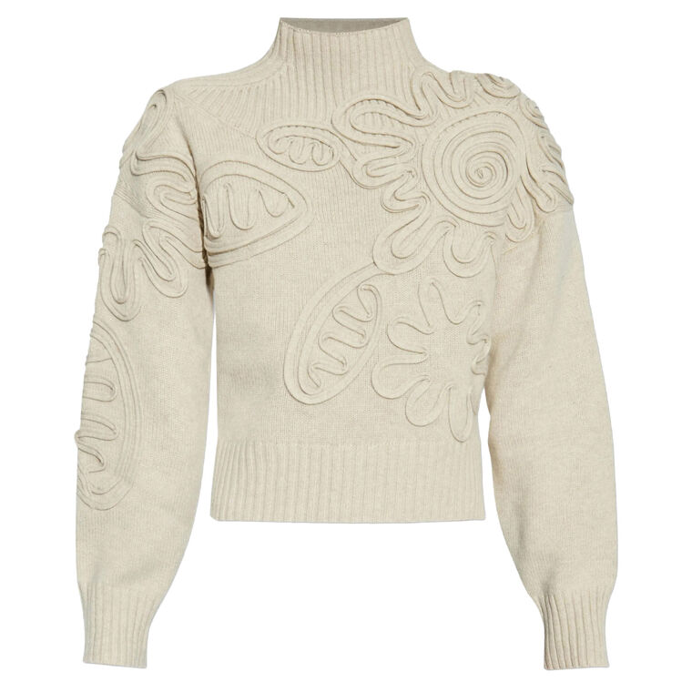Deva Long Sleeve Knit Turtleneck Sweater image number null