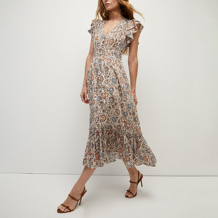 Dolci Ruffle Floral Dress image number null
