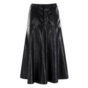 Rhea Faux Leather Midi Skirt