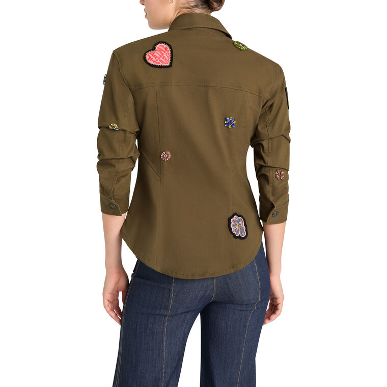 Retro Love Patches Scrunched Canyon Jacket image number null