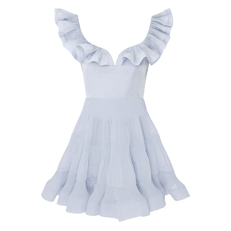 Pleated Frill Mini Dress image number null