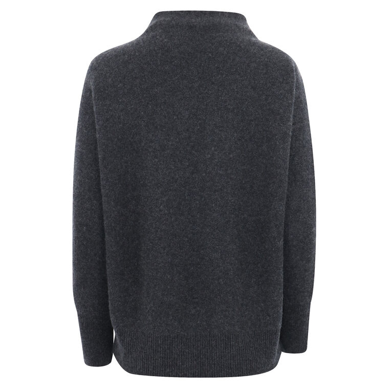 Plush Cashmere Funnel Neck Sweater