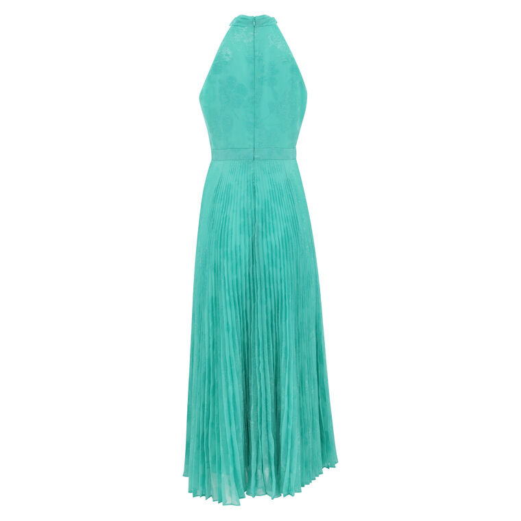 Melina Metallic Floral Pleated Dress image number null