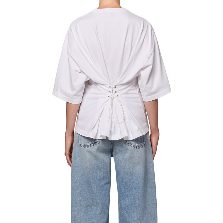 Ellery Short Sleeve Corset Back Tee image number null