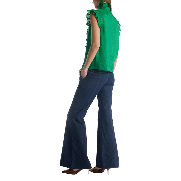 Marfa Cap Sleeve Ruffle Top image number null