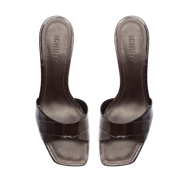 Posseni 91mm Croco-Embossed Mule image number null