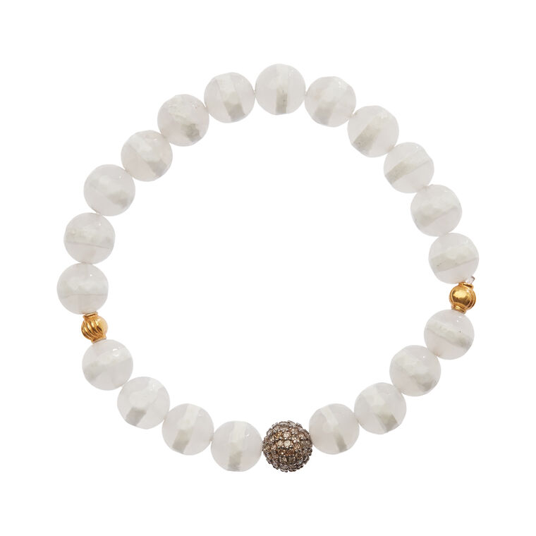 Agate Stripe Beaded Bracelet image number null