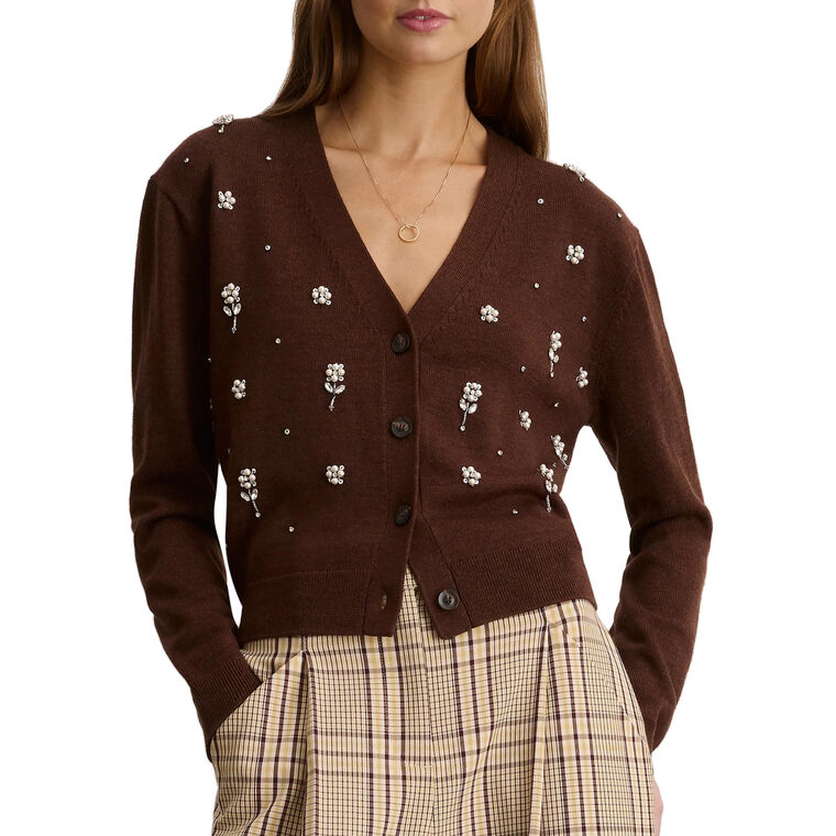 Avery Embroidered Cardigan image number null