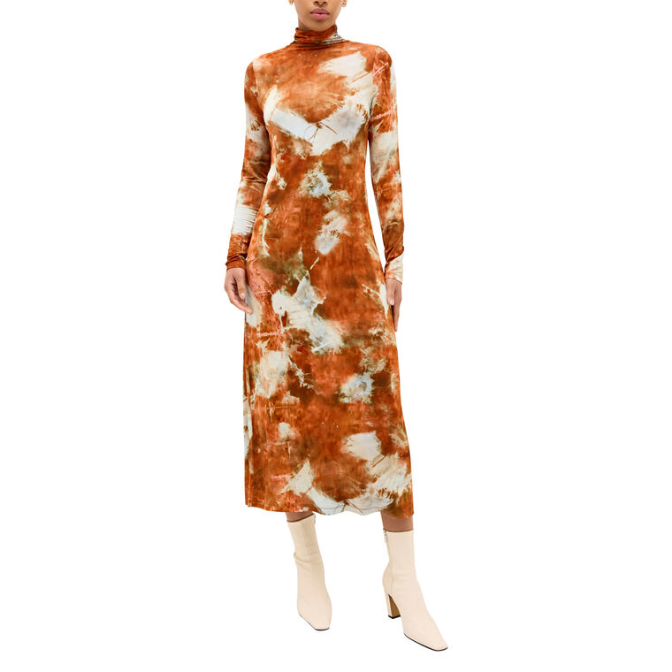 Paxton Long Sleeve Turtleneck Midi Dress image number null