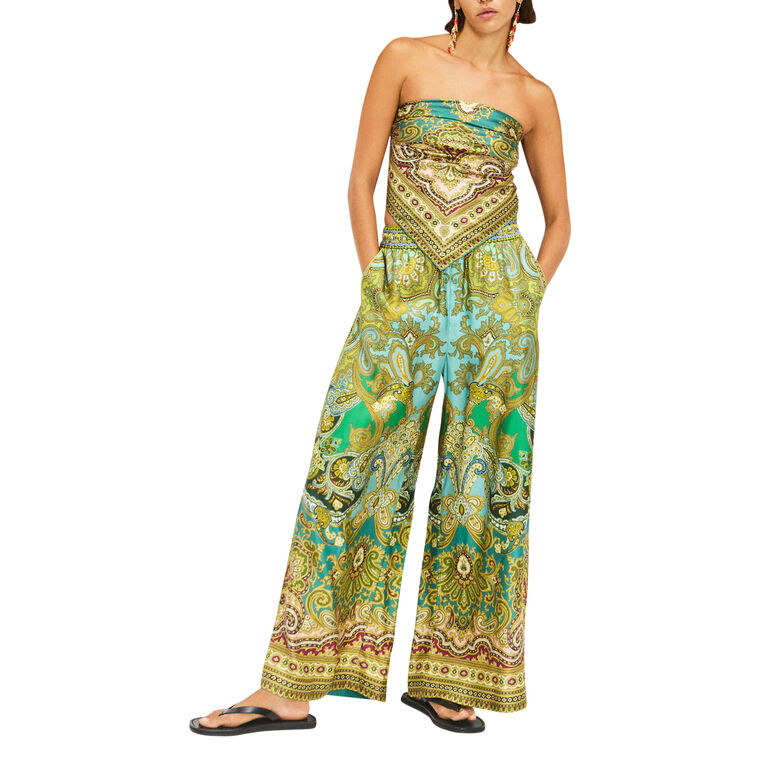 Clemenza Wide-Leg Silk Pant image number null