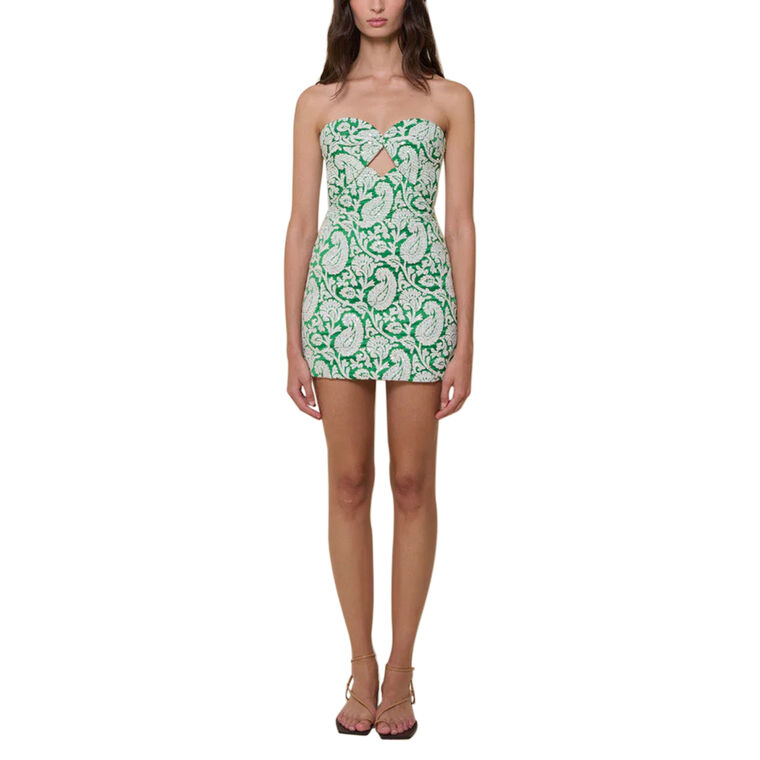 Festive Song Strapless Mini Dress image number null
