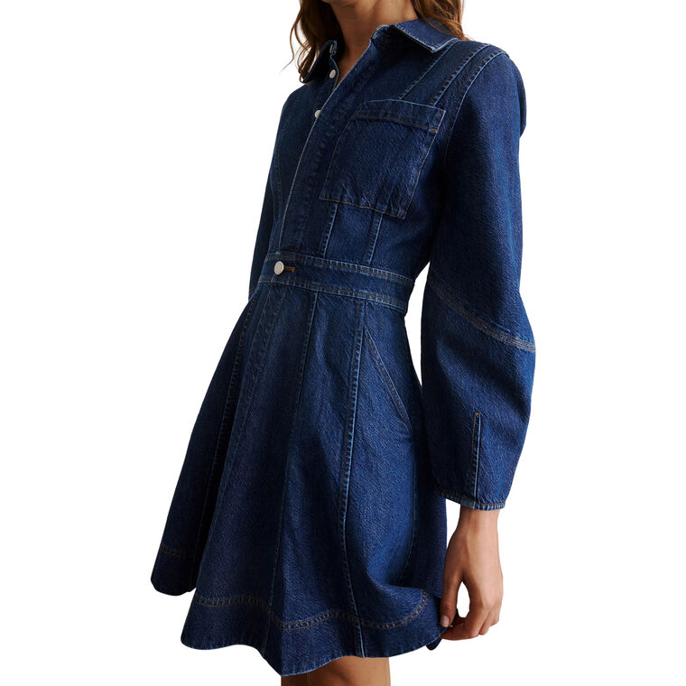 Hailey Long Sleeve Denim Mini Dress image number null