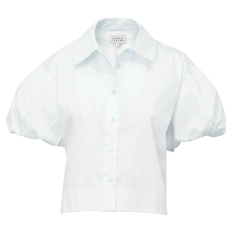 Elza Short Sleeve Poplin Button-Up Shirt image number null