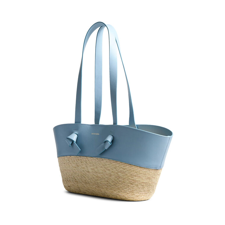 Knot Basket Small Long Handle Tote Bag image number null