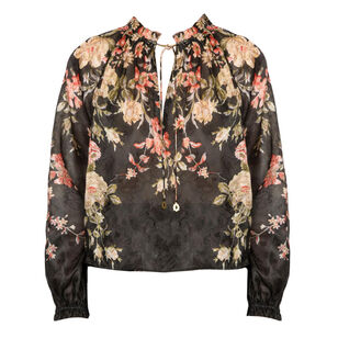 Jolie Floral Print Long Sleeve Top