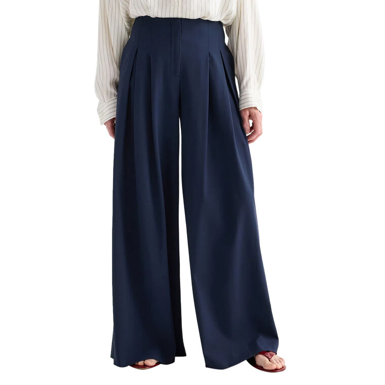 Drew Mid-Rise Wide-Leg Pant image number null