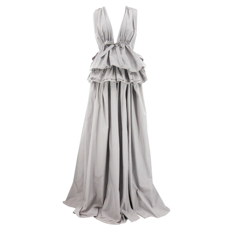 Alexandrina Draped Taffeta Gown image number null