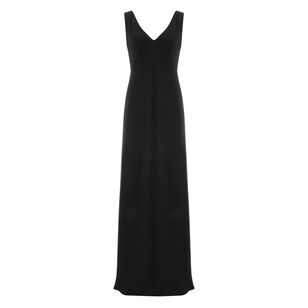 Sleeveless V-Neck Bias Cut Gown