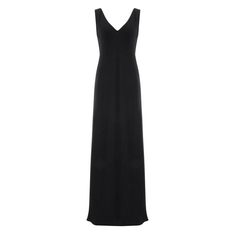 Sleeveless V-Neck Bias Cut Gown image number null
