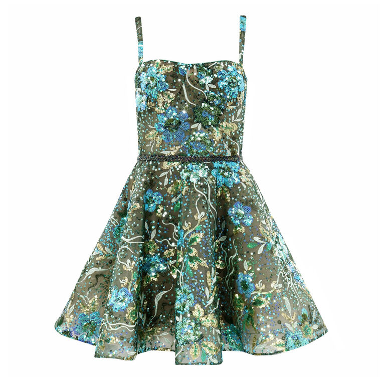 Mademoiselle Sleeveless Sequin Mini Dress image number null