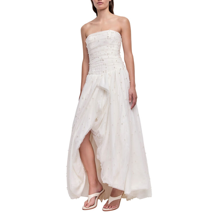 Juniper Strapless Pearl-Embellished Gown image number null