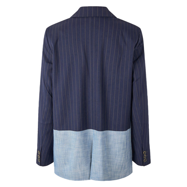Barba Two-Tone Pinstripe Blazer image number null
