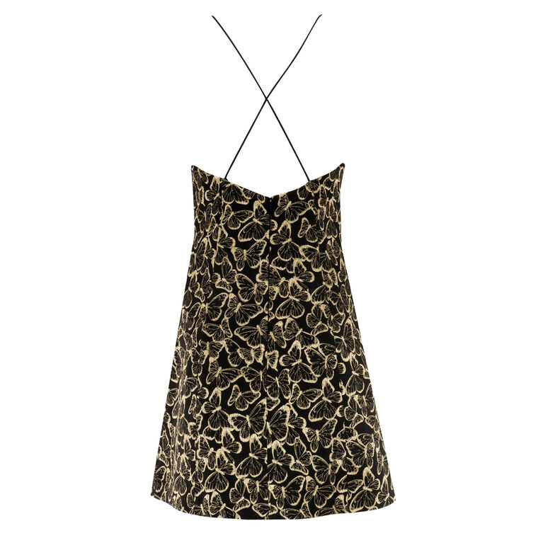 Tayla Structured Lantern Mini Dress image number null