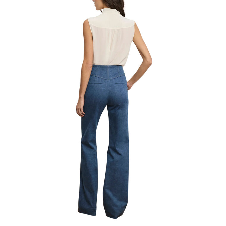 Frenkle High-Rise Flared Denim Trouser image number null
