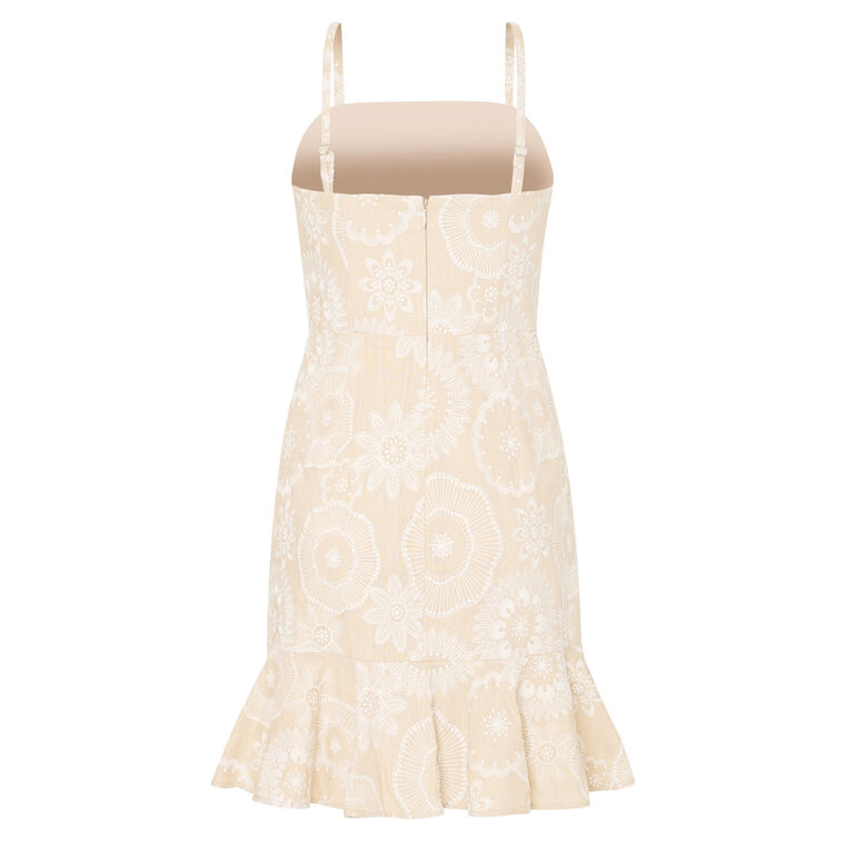 Linen Embroidered Dress image number null
