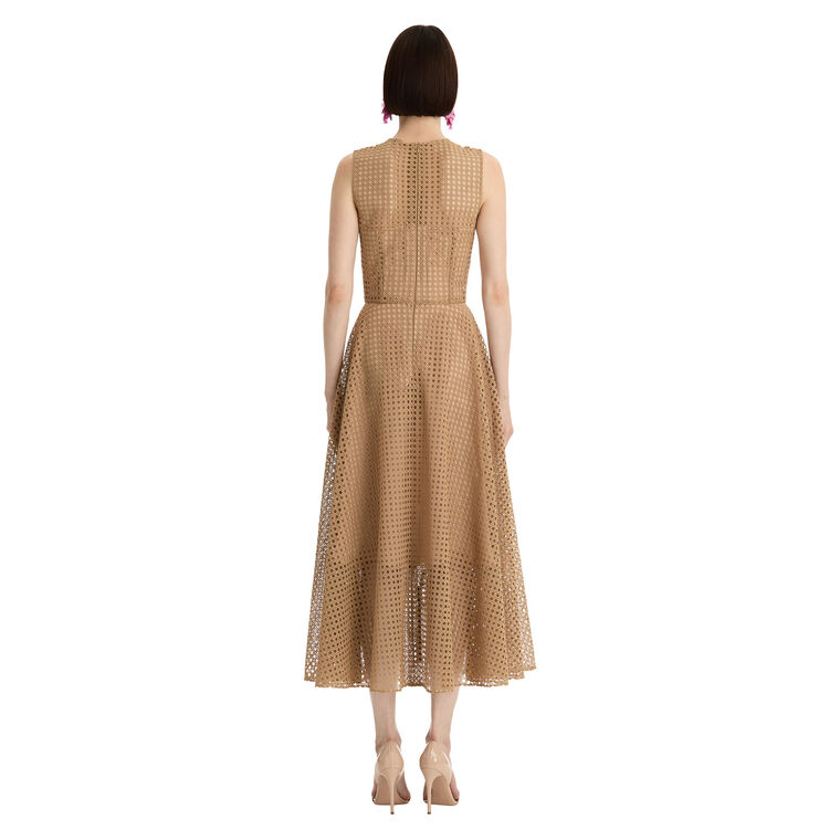 Sleeveless Porcelain Flower Lattice Dress image number null