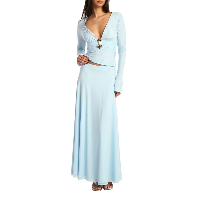 Floor-Length Mesh Circle Skirt image number null