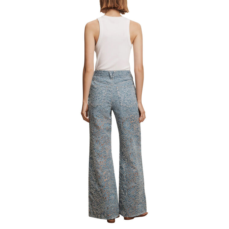 Taylor Burnout Wide-Leg Jean image number null