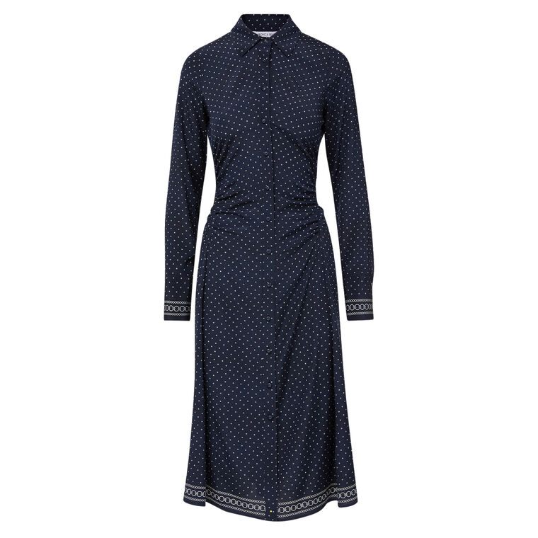 Lex Polka Dot Midi Shirtdress image number null