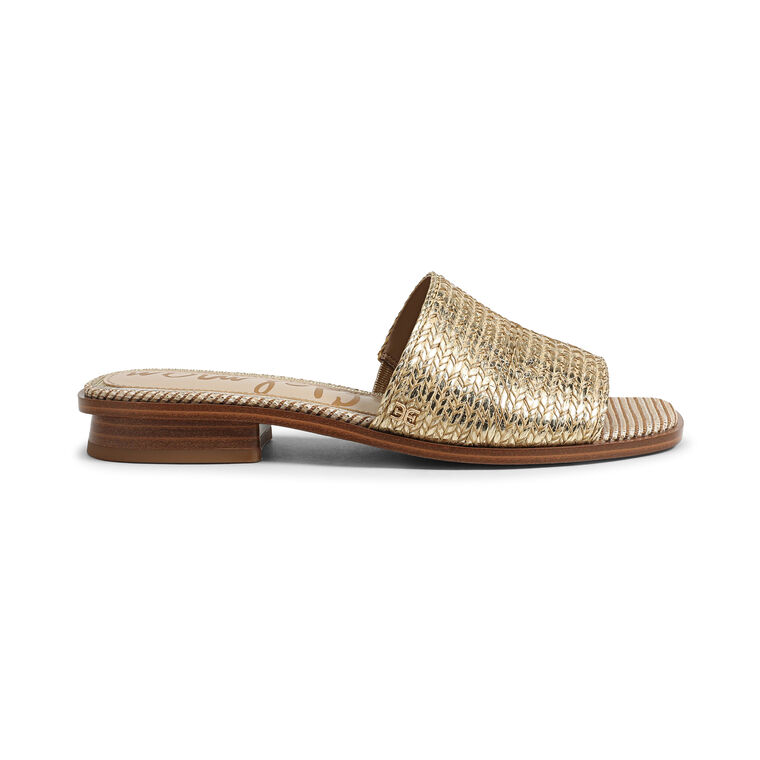 Sabrina Raffia Mule Slide Sandal image number null
