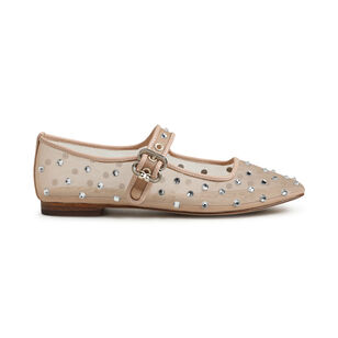 Michaela Shine Studded Mary Jane Flat