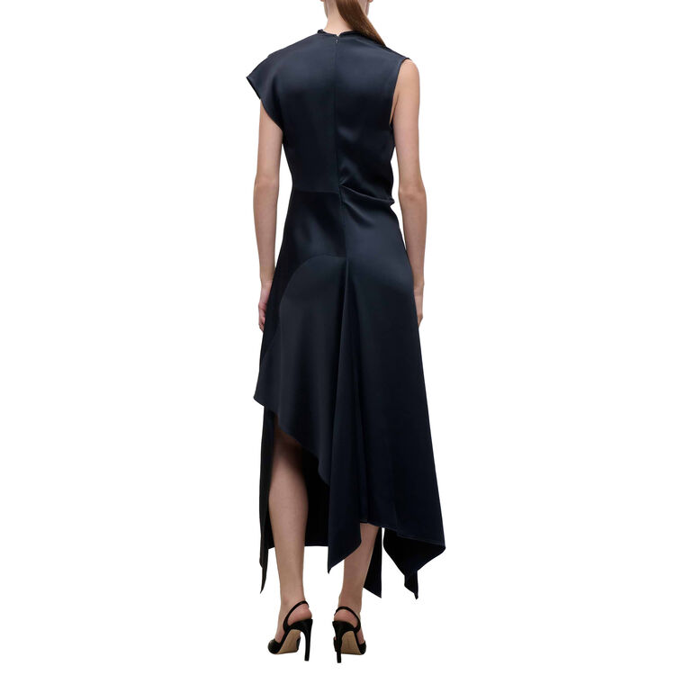 High Neck Draped Midi Dress image number null