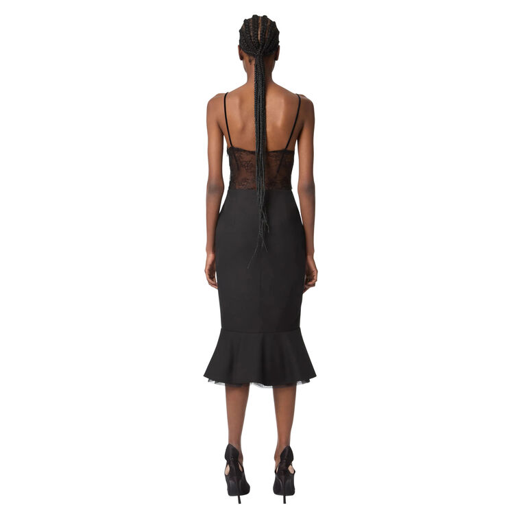 Peplum Midi Skirt In Wool Gabardine image number null