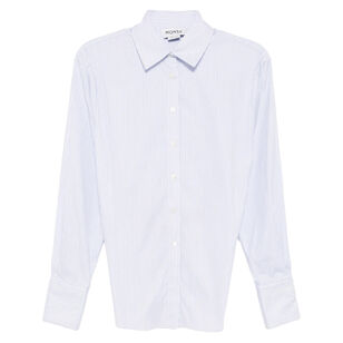 Long Sleeve Button-Down Shirt With Back Belt