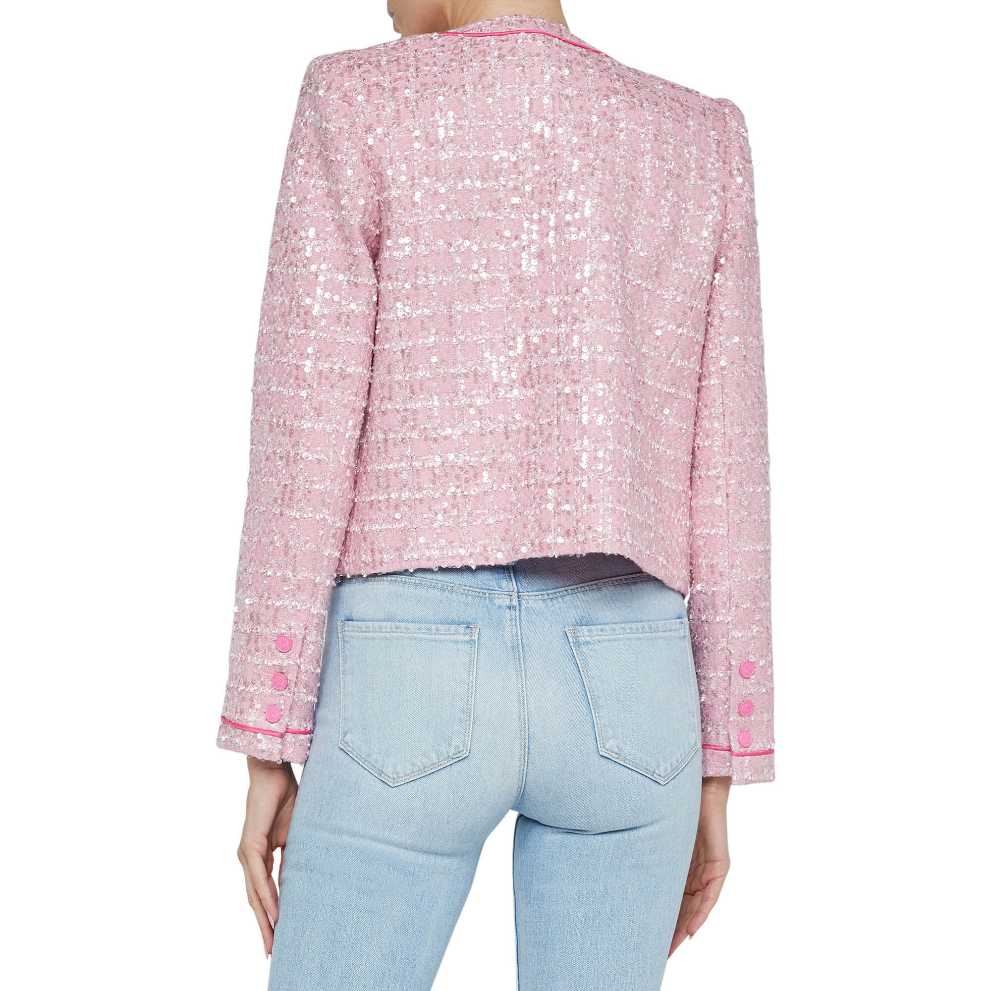 L'Agence Niko Bracelet Sleeve Sequin Tweed Jacket | Tootsies