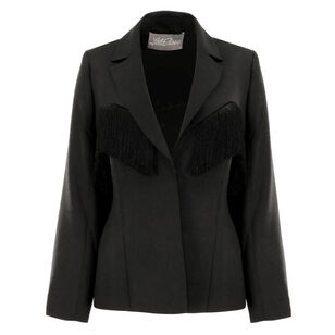 Garden Wool Fringe Detail Blazer